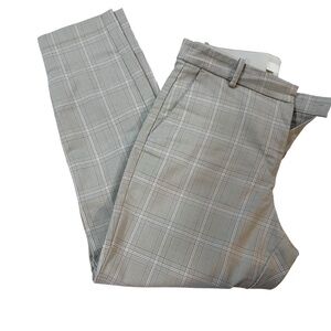 H&M Women’s Cream Plaid Dress Pants